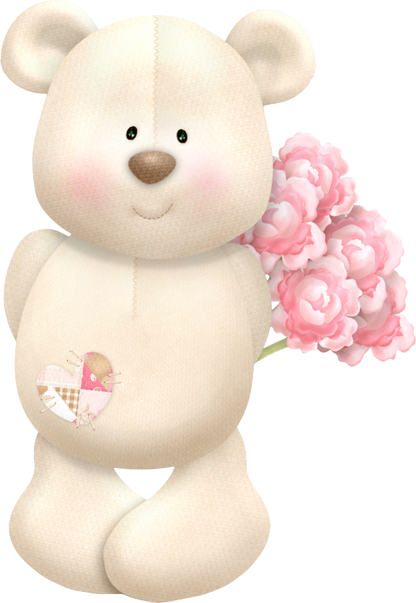 Download Urso Com Flor Png Clipart Clip Art - Clip Bear Fuzzy Moon Png (600x870), Png Download