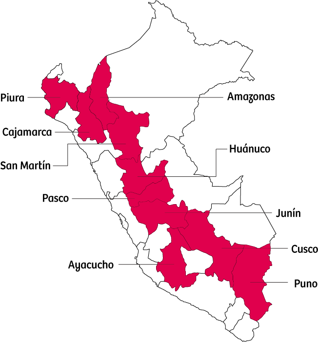 87% Of All Peruvian Coffee Is Grown In The San Martín, - Map (715x742), Png Download