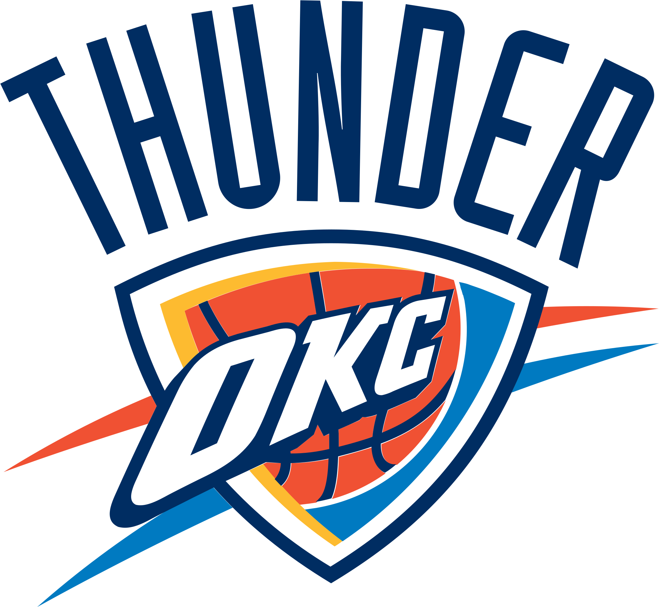 Oklahoma City Thunder Logo Transparent - Oklahoma City Thunder Logo Png (2400x2200), Png Download