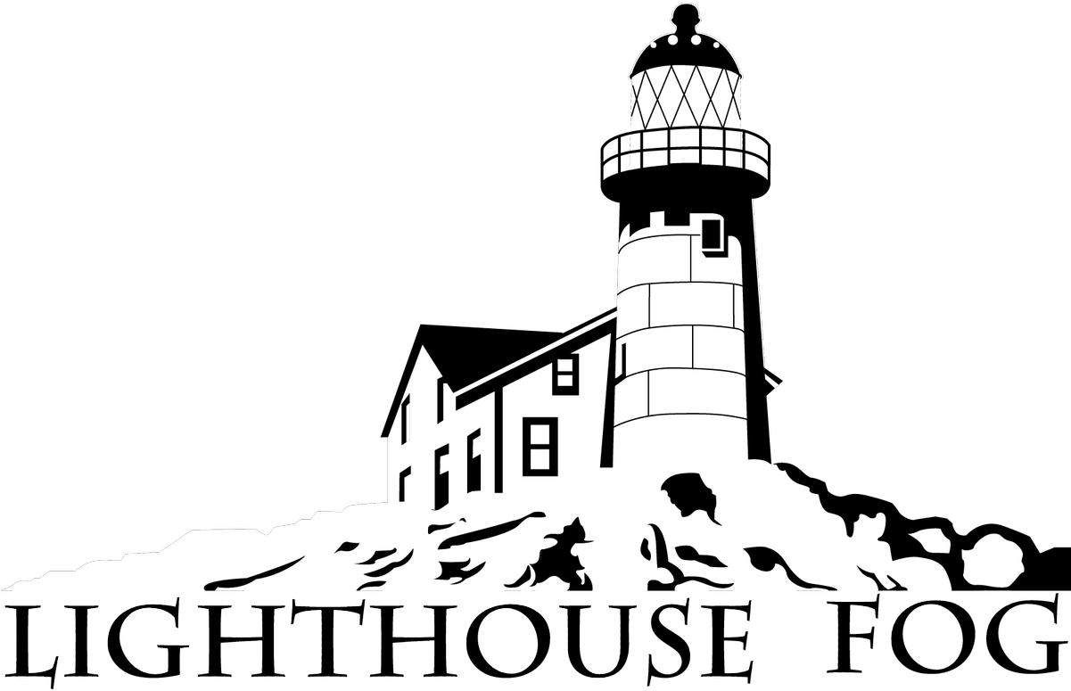 Drawn Lighthouse Fog - Drawing (1200x852), Png Download