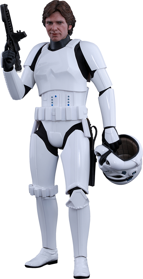 Han Solo In Stormtrooper Uniform By Hot Toys - Exclusive Han Solo Stormtrooper Disguise Version Star (480x936), Png Download