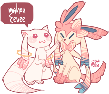 Mahou Shoujo Madoka Magica Images Kyubey And Mahou - Cartoon (500x400), Png Download