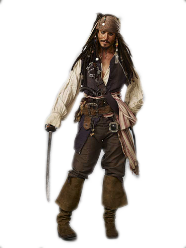Share This Image - Disfraz De Jack Sparrow (375x500), Png Download