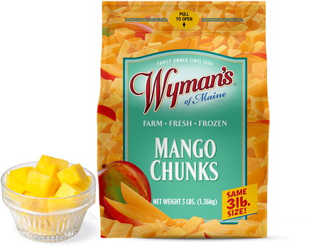 Sensational In Smoothies And Sorbets, Mangoes Are An - Wyman's Of Maine (638x359), Png Download