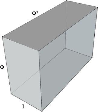 A Cuboid With Ratio 1 - Golden Ratio Box Size (357x399), Png Download