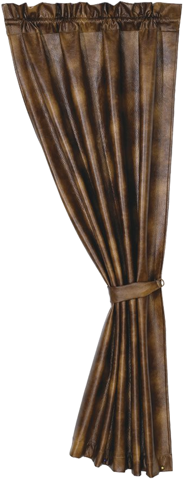 Rustic Faux Leather Curtain Panel - - Transparent Rustic Curtain Png (462x1000), Png Download