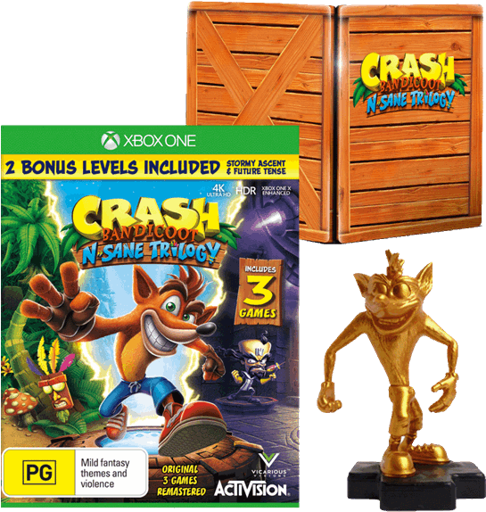 N-sane Trilogy Golden Totaku Edition - Crash Bandicoot N Sane Trilogy (600x600), Png Download