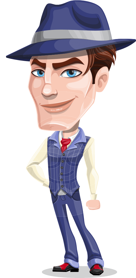 Luigi The Gangster Man - Gangster Girl Cartoon Transparent (957x1060), Png Download