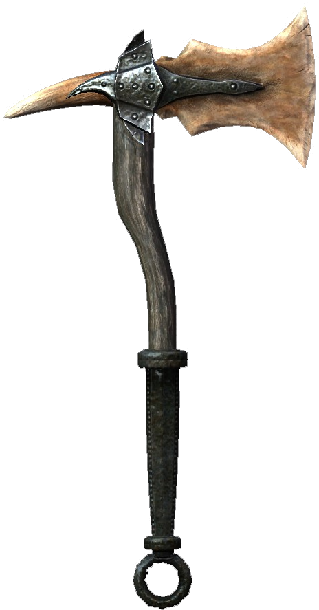 Drawn Axe Skyrim One Handed - Skyrim Dragon Bone Axe (886x886), Png Download