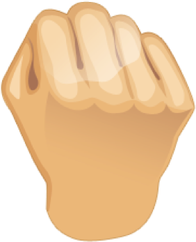 Back Of Fist Png - Open And Closed Hand Png (451x450), Png Download