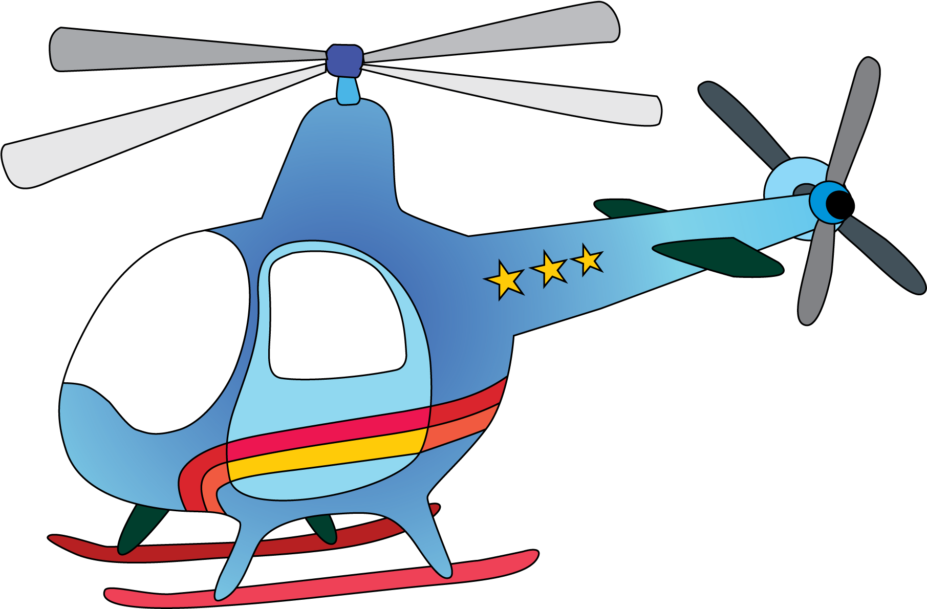 Helicopter Clipart - Clip Art Of Helicopter (1845x1239), Png Download