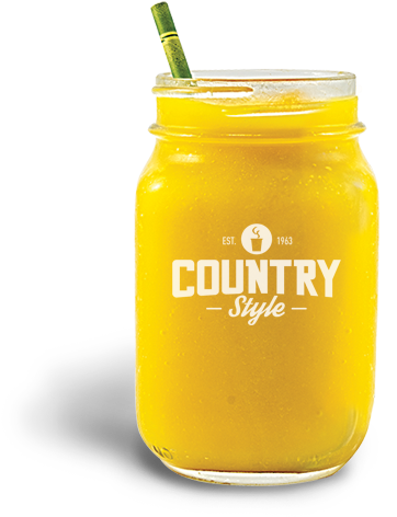 Mango Smoothie - Mango Shake Mason Jar (742x490), Png Download