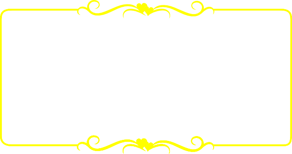 Indian Wedding Card Border Templates Png - Transparent Background Yellow Border Transparent (600x317), Png Download