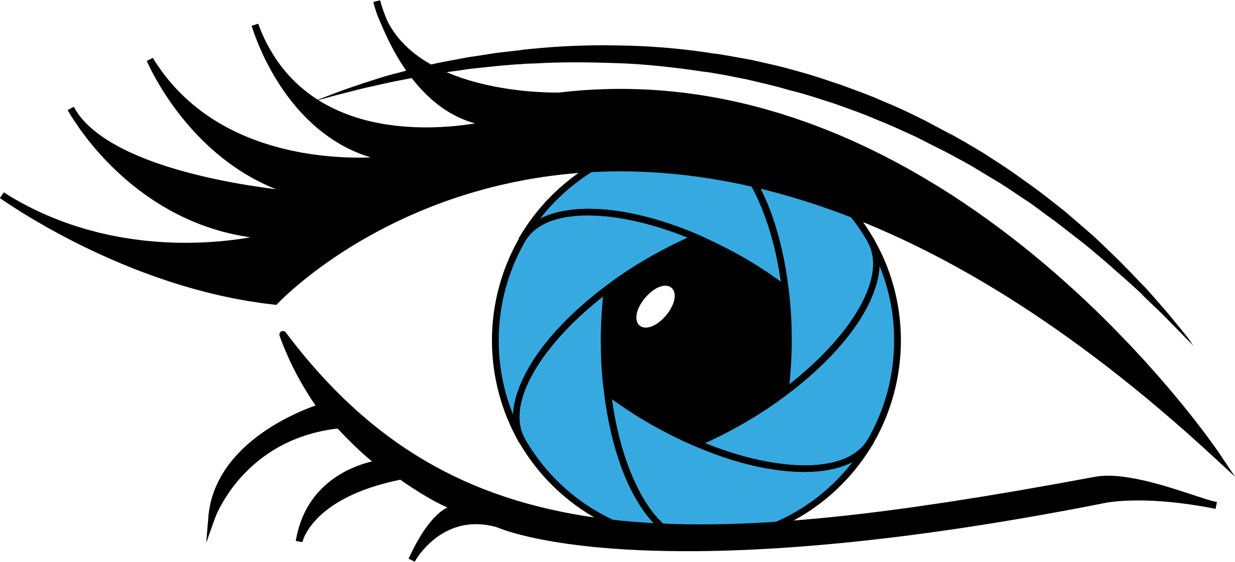 Eye Camera Lens Aperture - Царапина На Роговице (747x340), Png Download