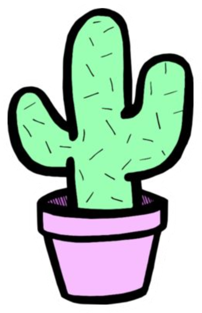 Tumblr Cactus Png Png Library Stock - Stickers Cactus (665x1031), Png Download