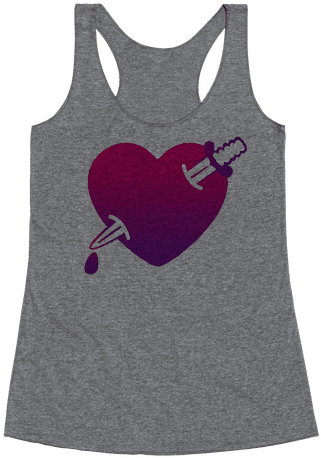 Heart And Dagger Racerback Tank Top - Don T Touch Me Cactus (484x484), Png Download