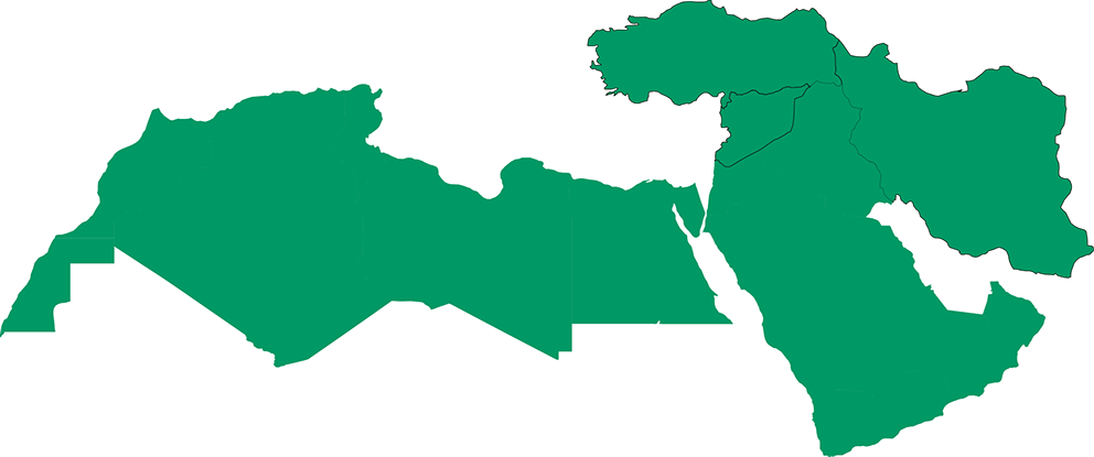 Clip Black And White North Middle - Middle East And North Africa Png (992x415), Png Download