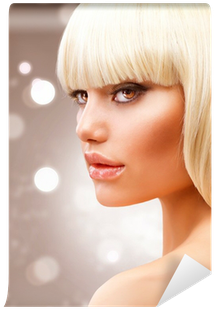 Haircut Beautiful With Healthy Short Blond Hair Wall - Argan Oil For Hair, Face, Nails & Skin Care - Certified (400x400), Png Download