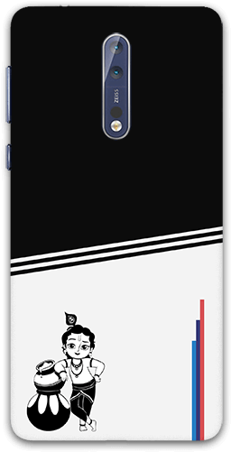 Kid Krishna With Splicing Black Nokia 8 Mobile Case - Iphone (600x600), Png Download