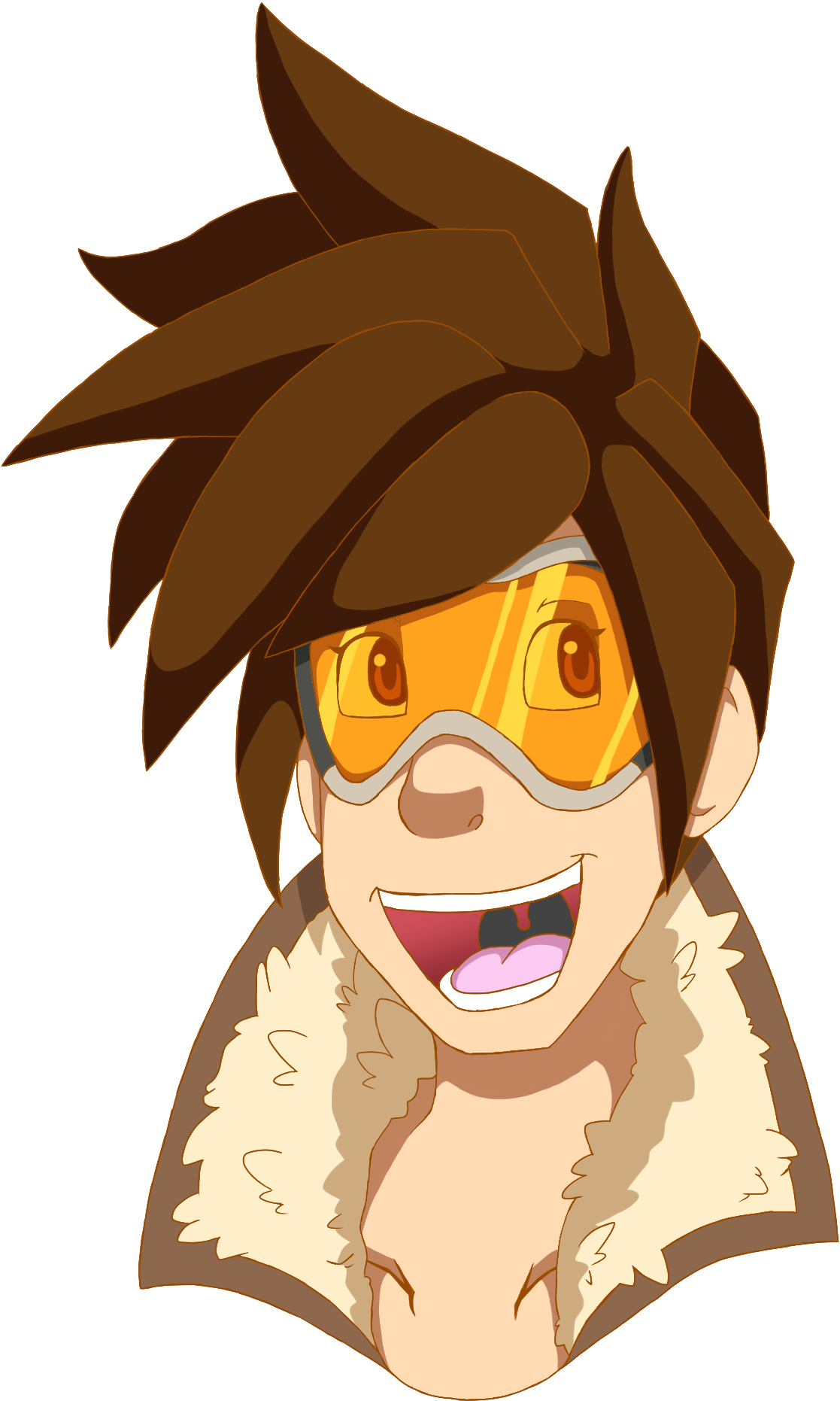 Tracer Bust - Cartoon (1197x1911), Png Download