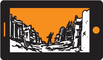 Filming With A Mobile Phone - Illustration (403x304), Png Download