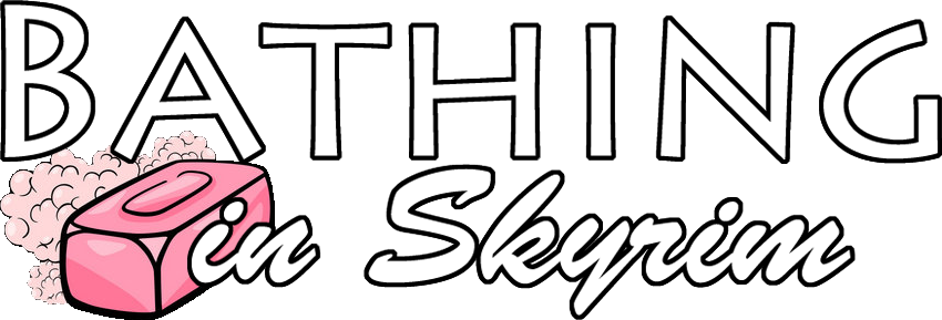 Bathing In Skyrim Logo - Skyrim Bathing Mod (850x289), Png Download