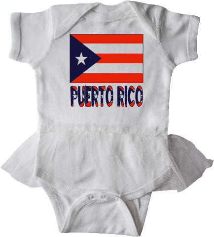 Puerto Rico Flag & Name Infant Tutu Bodysuit - Bandeira & Palavra De Puerto Rico Camiseta (480x480), Png Download