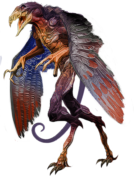 Stunning Screech - Vrock Demon (450x630), Png Download