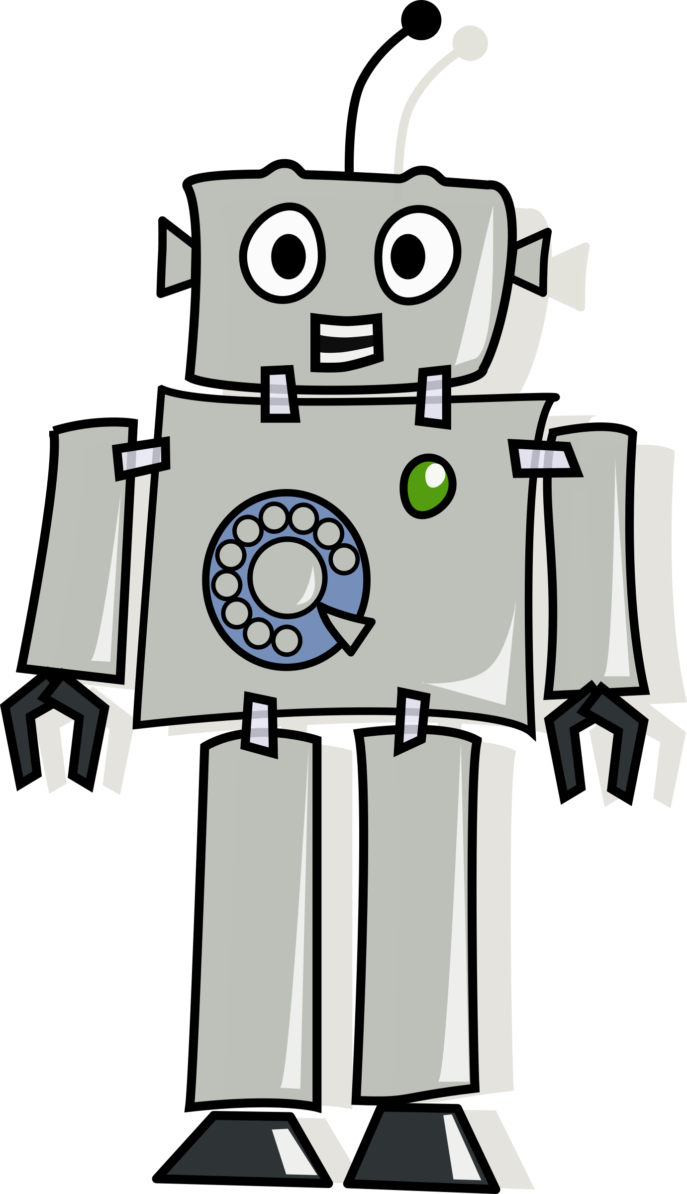 This Free Icons Png Design Of Answerphone Robot (1381x2400), Png Download