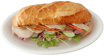 Banh Mi On A Plate - Sandwich Dish Png (400x400), Png Download
