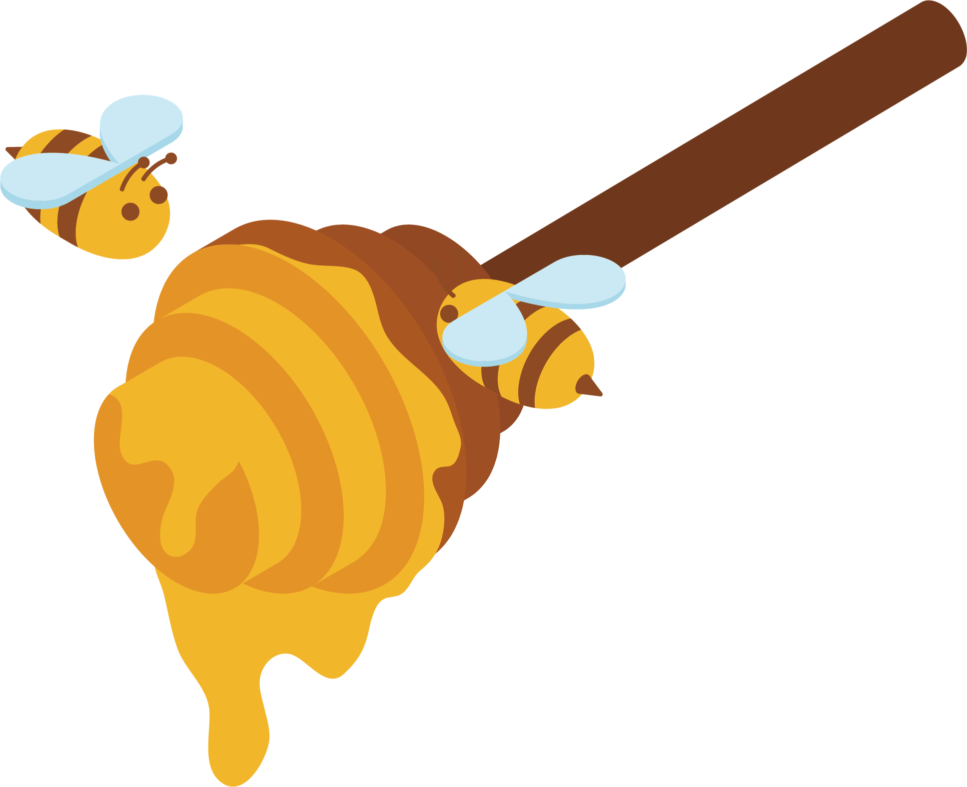 Insect Clipart Honey Bee - Bee Honey Clipart (1935x1574), Png Download