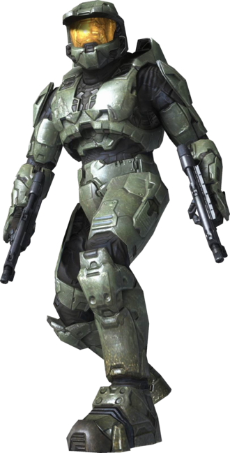 Halo3 Masterchief Dualsmgs - Halo 3 Master Chief Png (330x649), Png Download