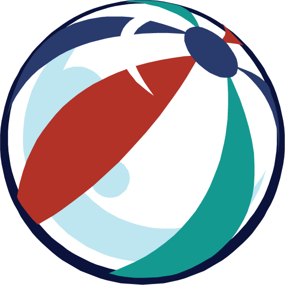 Beach Ball Clipart August Beach - Beach Ball (577x577), Png Download