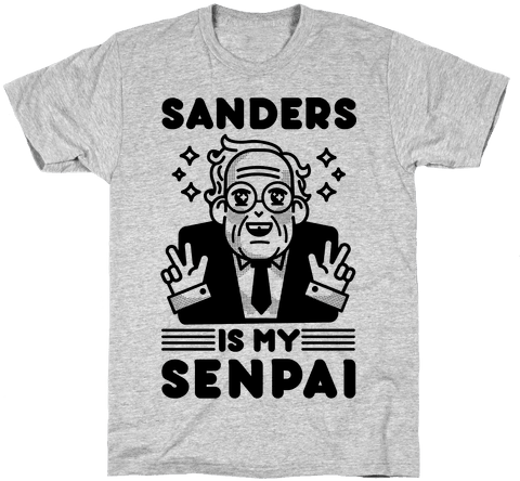 Bernie Sanders Is My Senpai Mens T-shirt - Hex Girls Shirt (484x484), Png Download