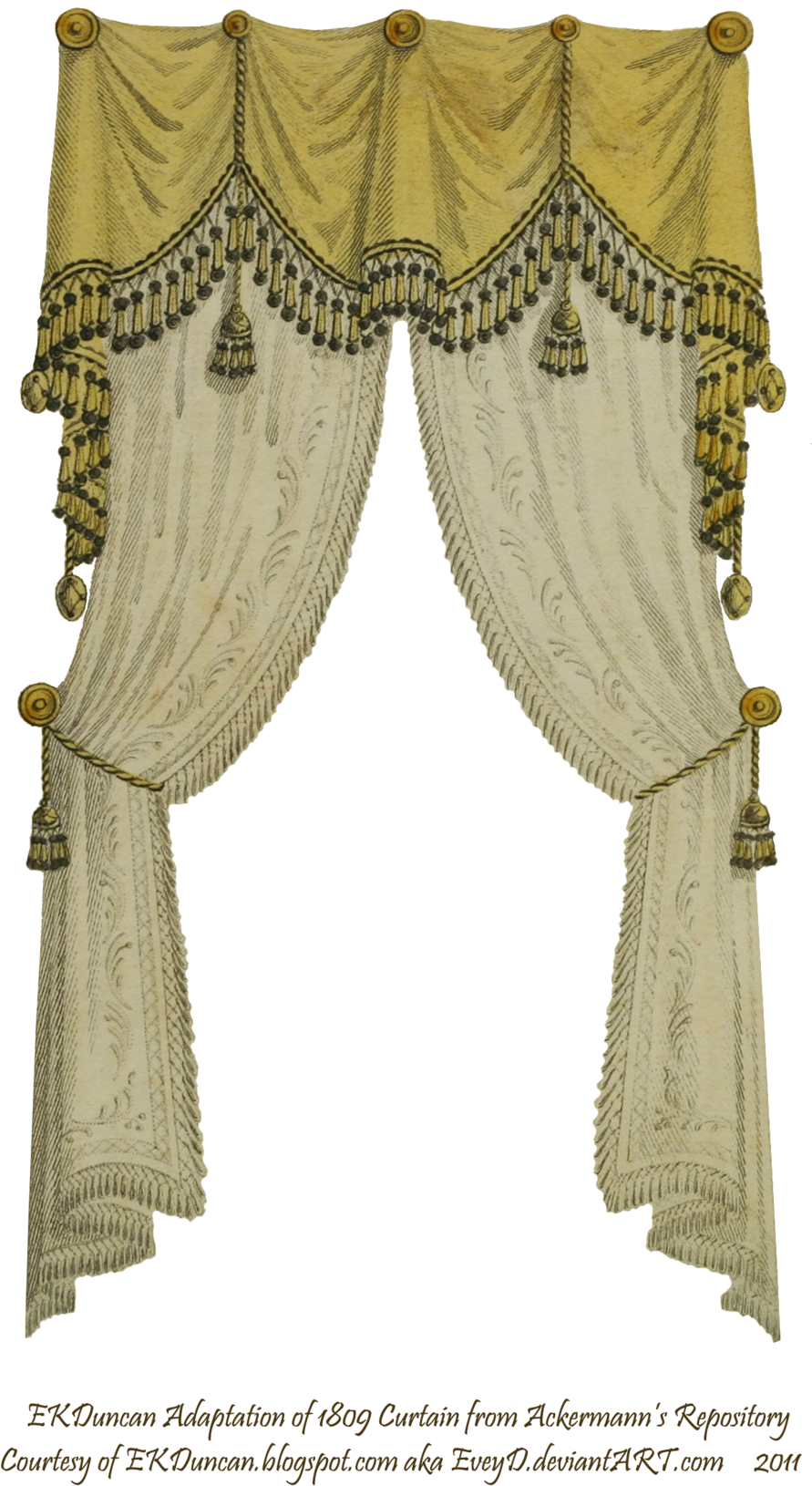 Stock Arched Windows Treatment - Victorian Curtain Png (900x1642), Png Download