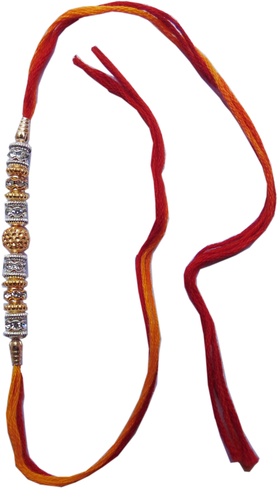Traditional Diamond Thread Rakhi - Amber (2592x1944), Png Download