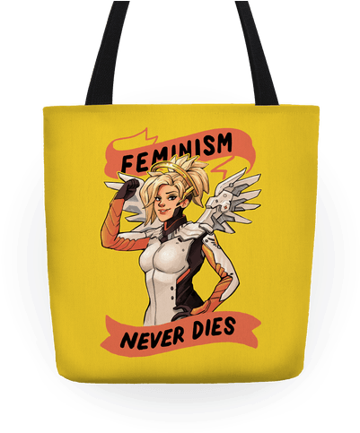 Feminism Never Dies Mercy Parody Tote - Feminism Never Dies (484x484), Png Download