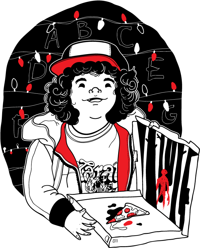 Stranger Things 2 Colours Serigraphy On T-shirt - Illustration (700x836), Png Download