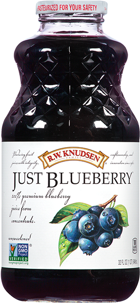 Just Blueberry® Juice - Rw Knudsen Blueberry Juice (300x615), Png Download