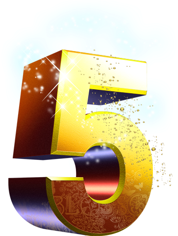 5 Number Vector Free Png File - Design (500x500), Png Download