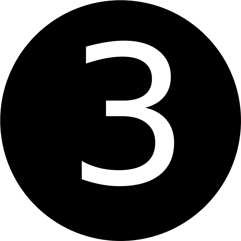3 Number Black And White - Roli Logo Png (1001x1022), Png Download