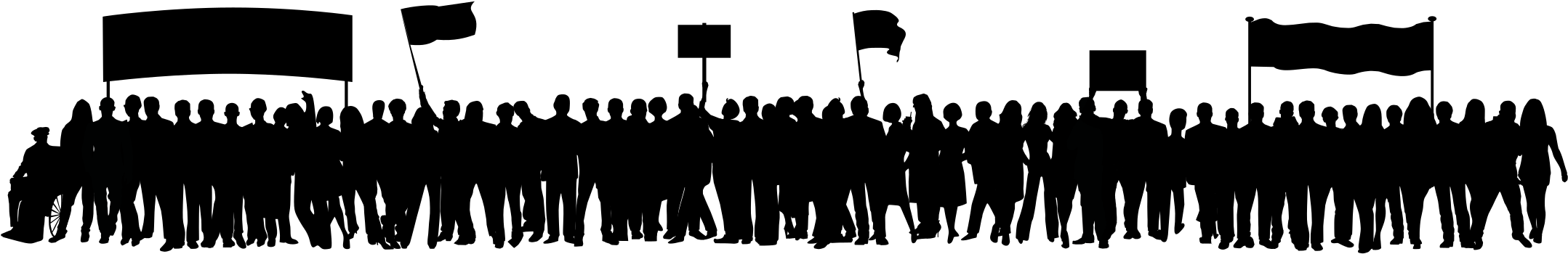 This Free Icons Png Design Of Big Protest March (2400x501), Png Download