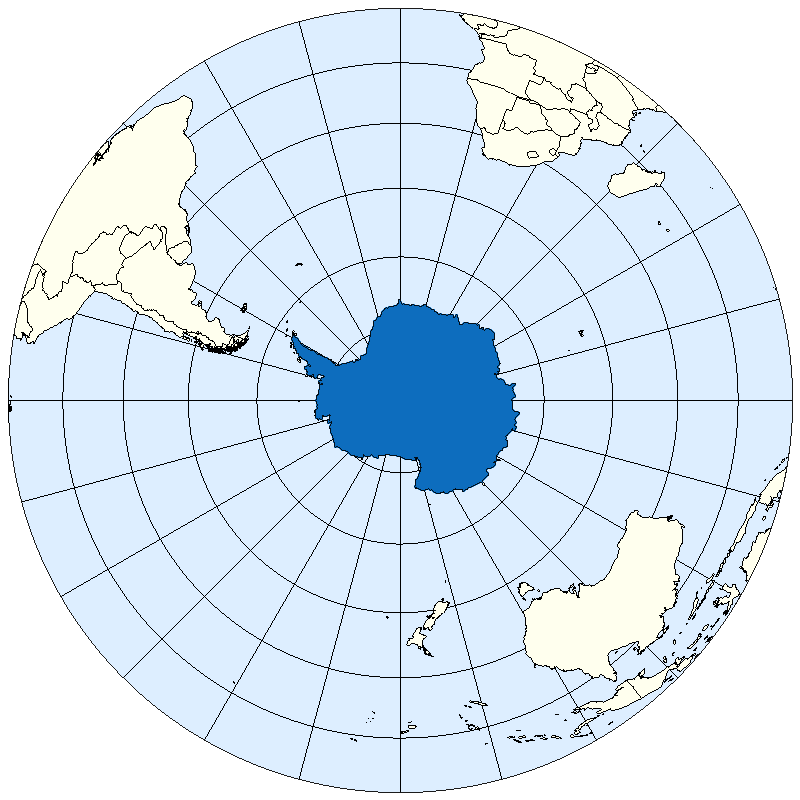 Southern Hemi Antarctica - Antarctica's Location On Earth (600x600), Png Download