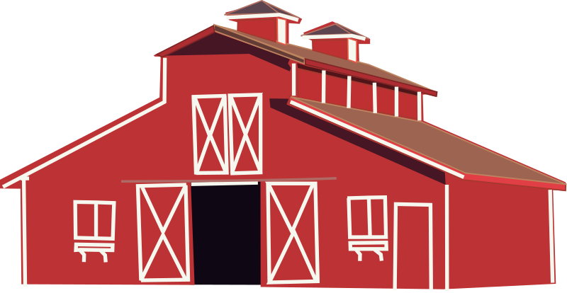 Clip Art Freeuse Download Farmhouse Clipart Pole Barn - Red Barn Clip Art (600x311), Png Download