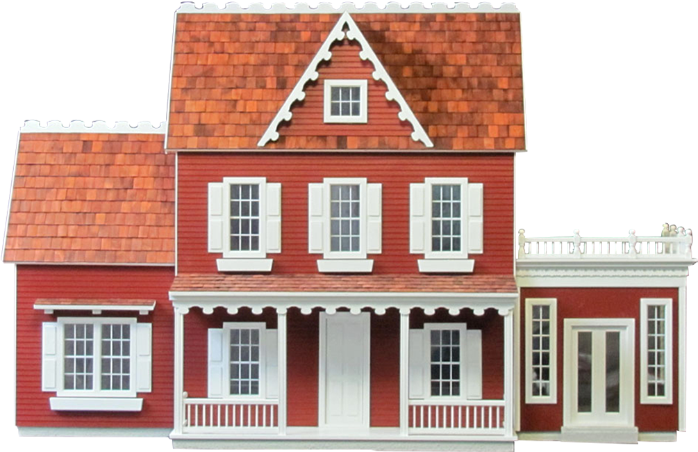 Finished 1 Inch Scale Vermont Farmhouse Jr With Addition - Vermont Farmhouse Jm401 (1024x1024), Png Download