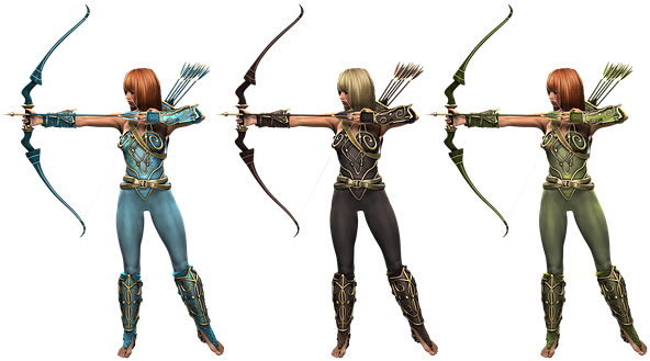Archer, Woman, Fantasy, Archery, Costume - Target Archery (597x340), Png Download