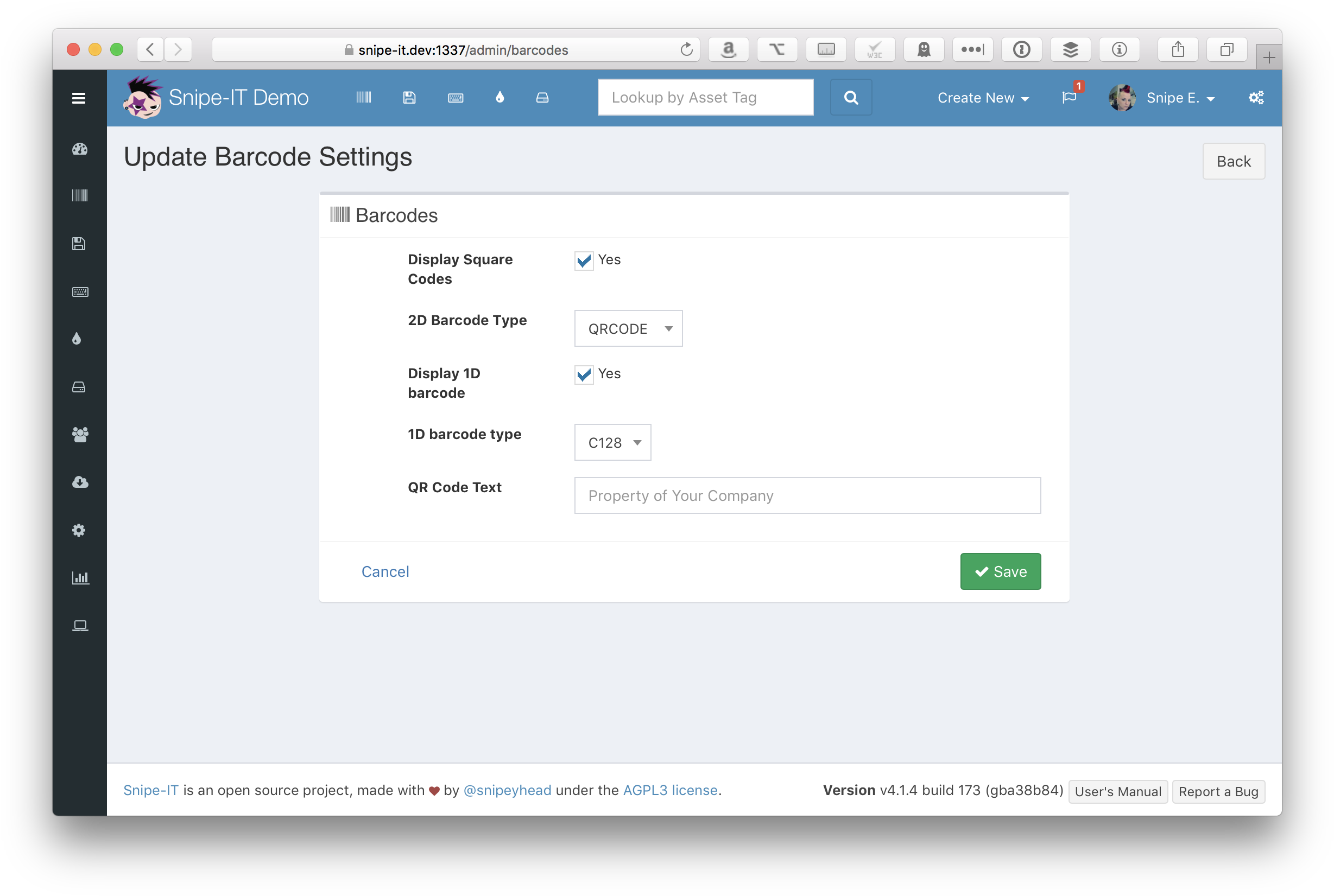 Qr Codes - Snipe It Qr (2488x1674), Png Download