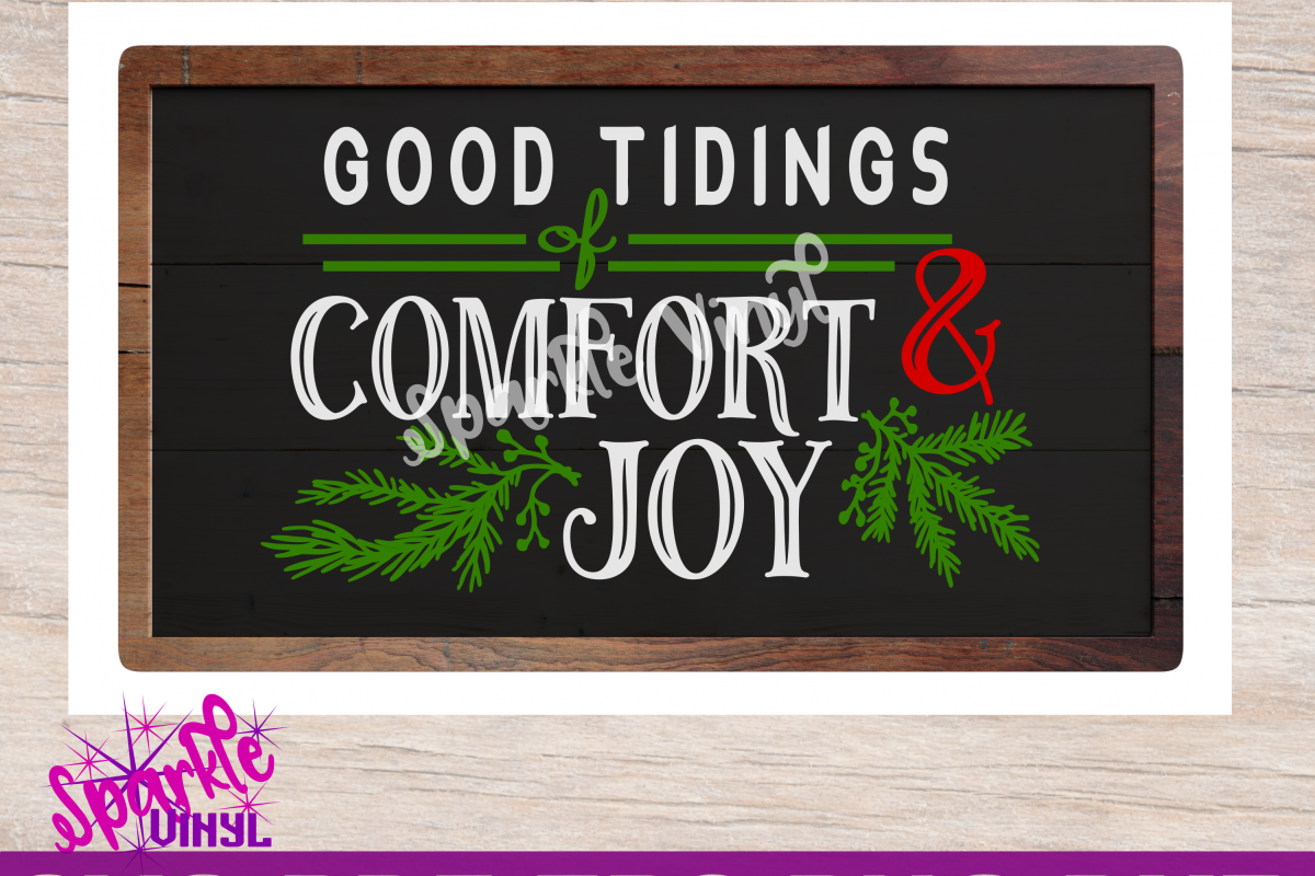Svg Christmas Comfort And Joy Diy Sign Stencil Farmhouse - Scalable Vector Graphics (1200x800), Png Download