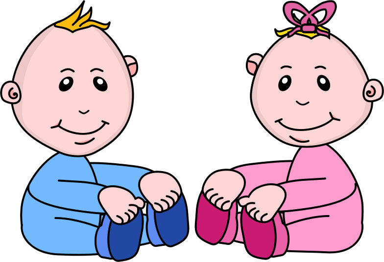 And Girl Babies Clipart (600x410), Png Download