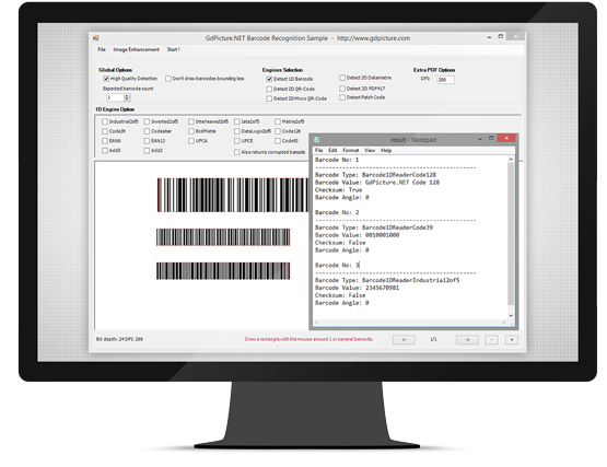 Gdpicture 1d Barcode Reader And Generator Plugin Is - .net Image Processing (600x455), Png Download